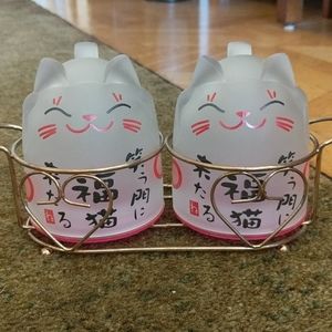 Decorative Cat Teacup Set